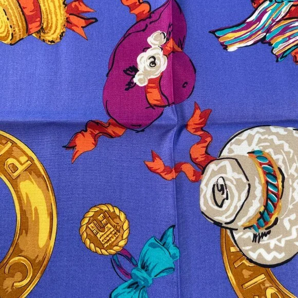 Celine Paris Cotton Scarf Hat Motif - Picture 12 of 13